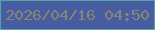 文字の大きさ：3、枠の色：51a6a1、背景の色：475ca1、文字の色：878675 無料ブログパーツのブログ時計