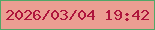 文字の大きさ：3、枠の色：51a767、背景の色：eb9e92、文字の色：af153c 無料ブログパーツのブログ時計