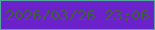文字の大きさ：3、枠の色：51a79b、背景の色：6b22ca、文字の色：3c6137 無料ブログパーツのブログ時計
