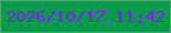文字の大きさ：5、枠の色：51aa6e、背景の色：069a4c、文字の色：851bf9 無料ブログパーツのブログ時計
