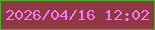文字の大きさ：5、枠の色：51ab33、背景の色：903844、文字の色：f977f0 無料ブログパーツのブログ時計