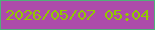 文字の大きさ：5、枠の色：51af7a、背景の色：ad4baa、文字の色：92c800 無料ブログパーツのブログ時計