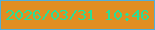 文字の大きさ：5、枠の色：51afda、背景の色：e18e22、文字の色：2ade97 無料ブログパーツのブログ時計