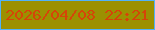 文字の大きさ：4、枠の色：51b2f9、背景の色：9c9001、文字の色：d54508 無料ブログパーツのブログ時計