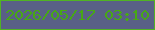 文字の大きさ：4、枠の色：51b323、背景の色：596086、文字の色：47a815 無料ブログパーツのブログ時計