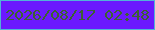 文字の大きさ：3、枠の色：51b3d8、背景の色：6b19fe、文字の色：3c6132 無料ブログパーツのブログ時計