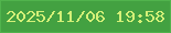文字の大きさ：5、枠の色：51b44d、背景の色：43a141、文字の色：d4f078 無料ブログパーツのブログ時計