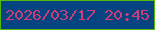 文字の大きさ：1、枠の色：51b80c、背景の色：064481、文字の色：cd3e76 無料ブログパーツのブログ時計