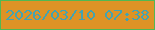 文字の大きさ：1、枠の色：51b853、背景の色：de9326、文字の色：43a3b2 無料ブログパーツのブログ時計