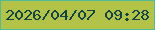 文字の大きさ：5、枠の色：51ba96、背景の色：b2c348、文字の色：104446 無料ブログパーツのブログ時計