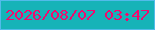 文字の大きさ：2、枠の色：51bbea、背景の色：16b3b8、文字の色：f10a6d 無料ブログパーツのブログ時計