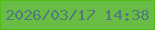 文字の大きさ：3、枠の色：51bc11、背景の色：69bd45、文字の色：527880 無料ブログパーツのブログ時計