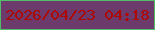文字の大きさ：3、枠の色：51bd68、背景の色：6c3a6b、文字の色：ad0801 無料ブログパーツのブログ時計