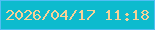文字の大きさ：4、枠の色：51bef3、背景の色：0dbbce、文字の色：f6d197 無料ブログパーツのブログ時計