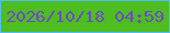 文字の大きさ：2、枠の色：51befd、背景の色：4ebd20、文字の色：6e4aca 無料ブログパーツのブログ時計