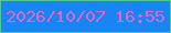 文字の大きさ：1、枠の色：51c59c、背景の色：1785f2、文字の色：e066cd 無料ブログパーツのブログ時計