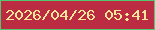 文字の大きさ：1、枠の色：51c870、背景の色：bb2c43、文字の色：fae699 無料ブログパーツのブログ時計