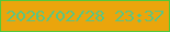 文字の大きさ：1、枠の色：51c93d、背景の色：eaa50c、文字の色：59c585 無料ブログパーツのブログ時計