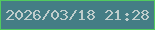 文字の大きさ：2、枠の色：51ca5f、背景の色：447d85、文字の色：bfcdcc 無料ブログパーツのブログ時計