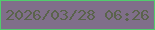 文字の大きさ：5、枠の色：51cc6d、背景の色：806f8a、文字の色：5a634c 無料ブログパーツのブログ時計