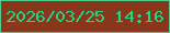 文字の大きさ：5、枠の色：51cc8b、背景の色：88371c、文字の色：1fd982 無料ブログパーツのブログ時計
