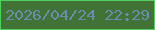 文字の大きさ：3、枠の色：51cf5f、背景の色：407335、文字の色：688eae 無料ブログパーツのブログ時計