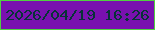 文字の大きさ：4、枠の色：51d041、背景の色：7911af、文字の色：073337 無料ブログパーツのブログ時計