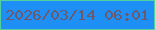 文字の大きさ：4、枠の色：51d0a0、背景の色：1e8ff4、文字の色：6d596c 無料ブログパーツのブログ時計