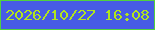文字の大きさ：1、枠の色：51d13f、背景の色：475be6、文字の色：b1e41d 無料ブログパーツのブログ時計