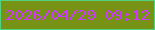 文字の大きさ：2、枠の色：51d27f、背景の色：779214、文字の色：ca37fd 無料ブログパーツのブログ時計