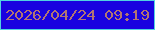 文字の大きさ：4、枠の色：51d2e0、背景の色：1902e0、文字の色：b17573 無料ブログパーツのブログ時計
