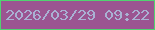 文字の大きさ：3、枠の色：51d371、背景の色：9b5591、文字の色：a9b1d3 無料ブログパーツのブログ時計