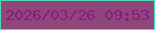 文字の大きさ：1、枠の色：51d8b6、背景の色：8f467a、文字の色：881b82 無料ブログパーツのブログ時計