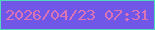 文字の大きさ：5、枠の色：51d9c0、背景の色：7057e8、文字の色：da74b4 無料ブログパーツのブログ時計