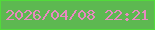 文字の大きさ：5、枠の色：51db3a、背景の色：5db851、文字の色：e789c0 無料ブログパーツのブログ時計