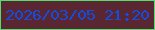 文字の大きさ：5、枠の色：51de6d、背景の色：5a2631、文字の色：134de0 無料ブログパーツのブログ時計