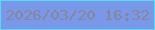 文字の大きさ：4、枠の色：51deec、背景の色：7a98ea、文字の色：878599 無料ブログパーツのブログ時計
