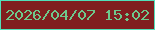 文字の大きさ：5、枠の色：51dfb9、背景の色：801e1f、文字の色：6ec88b 無料ブログパーツのブログ時計