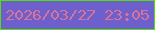 文字の大きさ：2、枠の色：51e107、背景の色：6d60cc、文字の色：d97498 無料ブログパーツのブログ時計