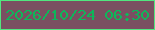 文字の大きさ：3、枠の色：51e77f、背景の色：7a5061、文字の色：0db75a 無料ブログパーツのブログ時計