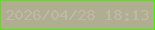 文字の大きさ：5、枠の色：51e80c、背景の色：afae90、文字の色：c1b7a9 無料ブログパーツのブログ時計