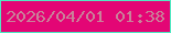 文字の大きさ：4、枠の色：51e8c2、背景の色：e30675、文字の色：c98299 無料ブログパーツのブログ時計