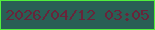 文字の大きさ：4、枠の色：51ee3d、背景の色：295f55、文字の色：68243a 無料ブログパーツのブログ時計