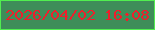 文字の大きさ：5、枠の色：51ee50、背景の色：3e8d59、文字の色：ee1e2c 無料ブログパーツのブログ時計