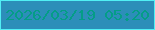 文字の大きさ：1、枠の色：51eff4、背景の色：2c8eb9、文字の色：049d87 無料ブログパーツのブログ時計