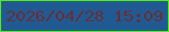 文字の大きさ：5、枠の色：51f000、背景の色：215a93、文字の色：643038 無料ブログパーツのブログ時計