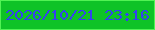 文字の大きさ：4、枠の色：51f354、背景の色：0ec327、文字の色：3541f0 無料ブログパーツのブログ時計