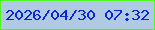 文字の大きさ：4、枠の色：51f524、背景の色：afcae2、文字の色：0c27d9 無料ブログパーツのブログ時計