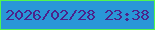 文字の大きさ：1、枠の色：51f64f、背景の色：2997d7、文字の色：4c228b 無料ブログパーツのブログ時計