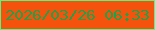 文字の大きさ：1、枠の色：51f981、背景の色：f5520e、文字の色：1ca249 無料ブログパーツのブログ時計